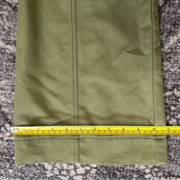 Nanette Lepore Vintage Women’s Size 4 Olive Army Green Belted Flared Pants - Picture 9 of 10